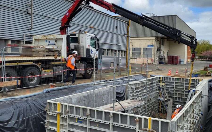 Construction à Chartres d'une fosse de cuve à fioul